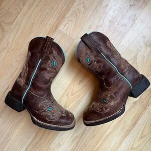 Ariat Western Boots Children Bright Eyes II Brown Kids' size 11 Cowboy Cowgirl
